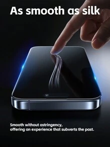 2 件钻石级硬度屏幕保护膜适用于 Apple iPhone 16/15/14/13/12/11/X 系列 5.5 英寸/4.7 英寸，强效防指纹，反应灵敏，透明防偷窥，开槽 - 黑色 - 查看 3