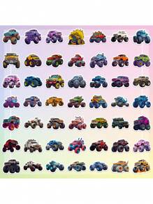 50 Stücke coole LKW Aufkleber, wasserfeste Monster Graffiti LKW Aufkleber im Großeinkauf für Wasserflasche, Laptop, Gepäck, Auto, Geburtstagsdekoration, Schulanfangs Aufkleber für Kinder, Jungen, Erwachsene