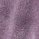 Albornoz plano de lana con dobladillo morado oscuro