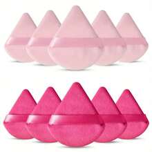 10 Peças Esponja de Pó Triangular de Veludo Mini Esponja de Maquiagem Facial Lavável Leve Ferramenta de Maquiagem Cosmética - Multicolorido - Visão 14