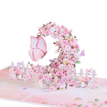 1 tấm thiệp chúc mừng hình bướm hoa anh đào màu hồng (bao gồm 1 phong bì + 1 thiệp viết tay + 1 thiệp chúc mừng 3d), thiệp chúc mừng sinh nhật, thiệp quà tặng đám cưới, quà tặng bất ngờ cho bạn bè, quà tặng cho mẹ - Nhiều màu - Xem 4
