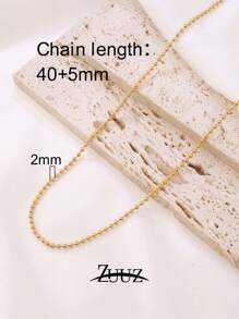 1 pièce Collier à chaîne de perles en acier inoxydable de 2 mm, 3 mm, 4 mm pour femmes et hommes. Colliers à perles rondes. Ras-de-cou pour femmes. Cadeau pour meilleurs amis
