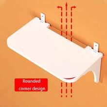 1pc Router Storage Holder Wall Punch-Free Projector Router Bracket Wall Hanging Rack Shelf Wifi Storage Case Player Stand Organizer Holder Wall Mounted Display Shelf Home Dorm No-Drill Required Wall Mount TV Box Cable Organizer - White - View 5