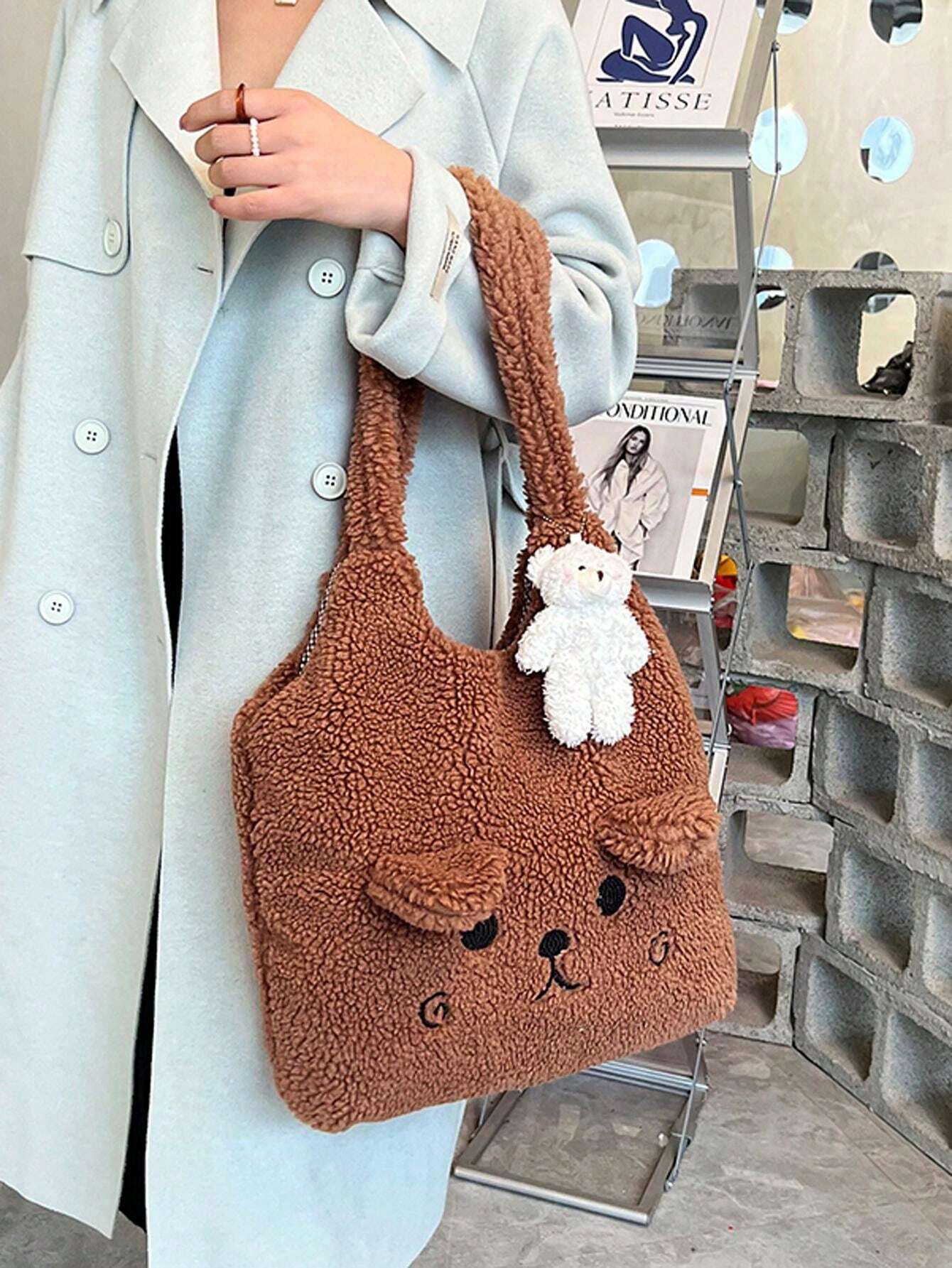 2024 Winter New Universal Women Tote Bag, Color Blocking Nylon