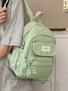 Minimalist Women's Functional Backpack, Suitable For Commuting And Travel, School Backpack - Green - View 2