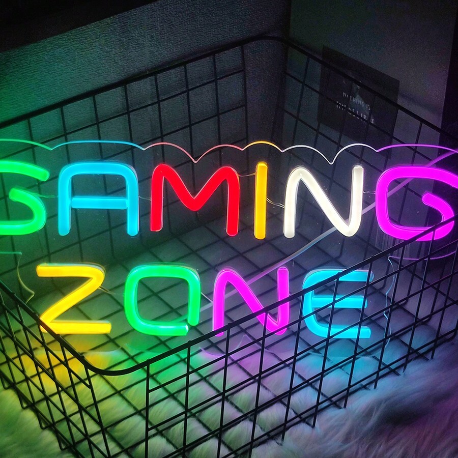 Game Zone Neon Led Sign, Gaming Neon Signs For Wall Decor, Game Neon