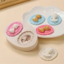 Fondant Mold, Retro European Lady Portrait Shaped Cake Cookies Silicone Baking Mold, Chocolate Fondant Mold, Frame Cake Mold, Clay Craft Tool - Face Silicone Mold - View 3