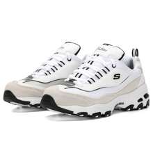 Skechers 女士熊猫毛绒跑步、健身、训练透气休闲运动鞋 - 白色/淺灰色 - 查看 1