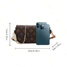 Fashionable Retro Floral Print Texture Mini Women's Crossbody Bag, Versatile
