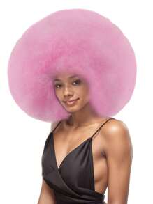 蓬松爆炸头假发，派对节日服装假发 - 彩色 - 查看 4