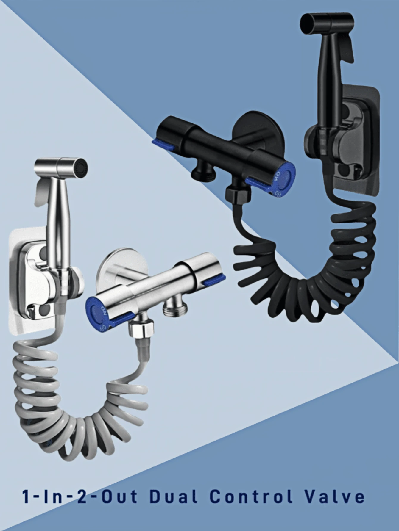 1pc Stainless Steel Toilet Companion Set PunchFree, DualUse Corner