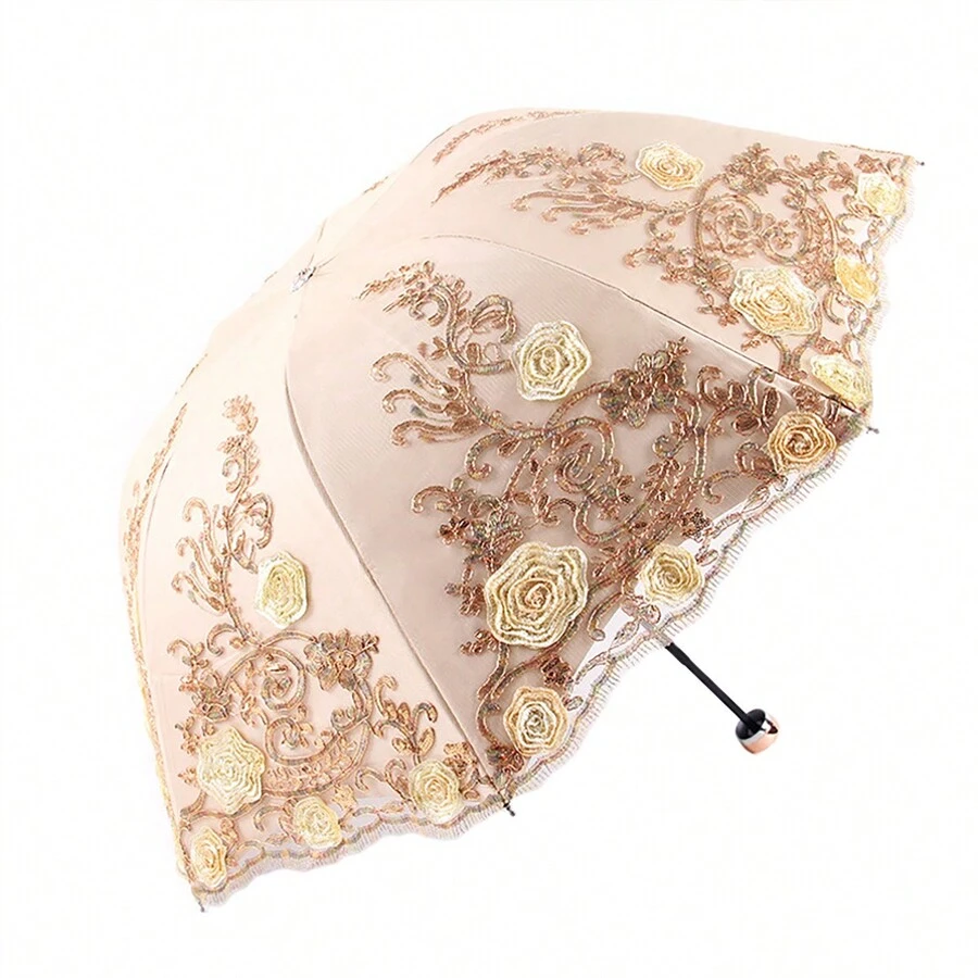 1 chiếc ô thủ công cổ điển có trang trí hoa táo gai - một miếng - Xem 1