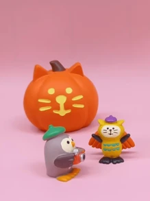 Halloween Decorations - Cute Cat & Pumpkin Desk Decor, Stress Relief Birthday Gift - 1 Item - View 3