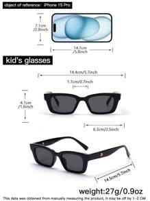 3 件青少年 14-16 岁亚克力波西米亚风复古椭圆形镜框和黑色休闲矩形时尚眼镜，适合节日出游、服装和节日礼物 - 彩色 - 查看 5