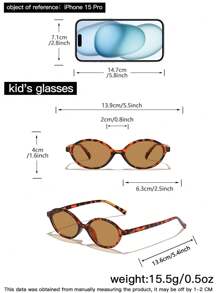 3 件青少年 14-16 岁亚克力波西米亚风复古椭圆形镜框和黑色休闲矩形时尚眼镜，适合节日出游、服装和节日礼物 - 彩色 - 查看 7