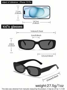 3 件青少年 14-16 岁亚克力波西米亚风复古椭圆形镜框和黑色休闲矩形时尚眼镜，适合节日出游、服装和节日礼物 - 彩色 - 查看 6