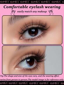 7 pares de pestañas naturales de 13mm con efecto wispy, pestañas postizas delgadas con banda de memoria, pestañas postizas con efecto de volumen natural con rizo C, paquete de pestañas postizas naturales - Pestañas Naturales - Ver 9