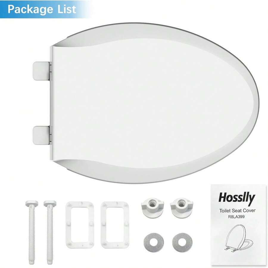Sturdy Round Toilet Seat With Soft Close Mechanism, Easy Installation