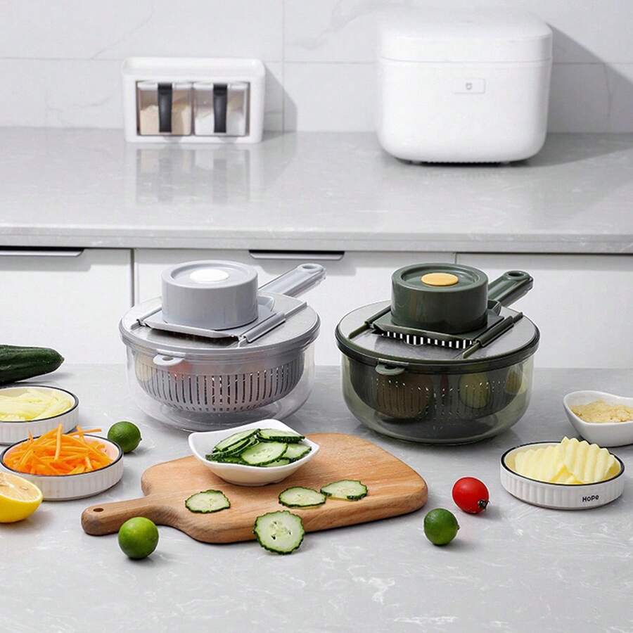 1pc Multi-Function Vegetable Cutter, Thick Design, Stainless Steel Material, Can Slice, Shred, Suitable For Potatoes, Radish, Cucumber, Carrot, Can Cut Fruits And Vegetables, Time And Effort Saving - Multicolor - View 1