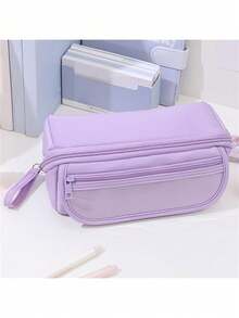 Large-Capacity Pencil Case Stationery Box - Multi-Functional, Organized, And Stylish Design - Japanese And Korean Version Inspired, Perfect For Back To School Essentials,Boho Vibes