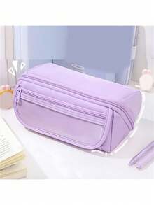 Large-Capacity Pencil Case Stationery Box - Multi-Functional, Organized, And Stylish Design - Japanese And Korean Version Inspired, Perfect For Back To School Essentials,Boho Vibes