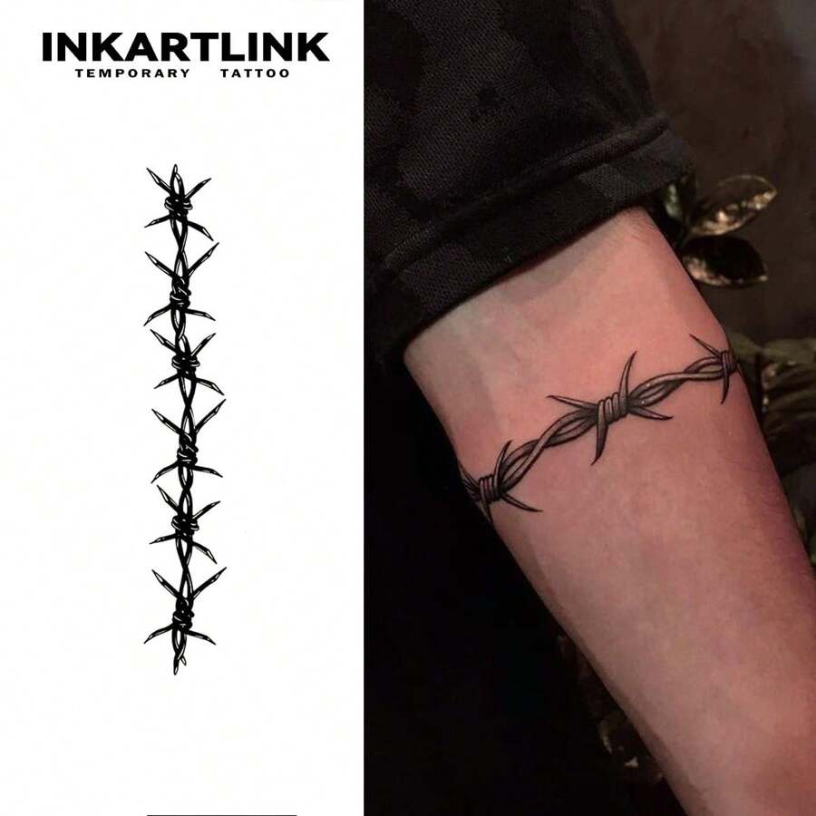 INKARTLINK 革命性技术纹身、半永久纹身、荆棘、逼真纹身、触动心灵的纹身、临时纹身、假纹身、防水、真实纹身外观、小众设计纹身、果汁纹身、植物纹身