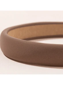 3条纯色图案海绵发带，女士高顶点防滑多功能发带，适合秋冬春夏日常洗脸，发箍，发圈，发饰，家居，护肤发带头饰 - 彩色 - 查看 4