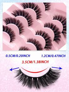 5 Cặp Lông Mi Giả Dày Xoăn Mượt Dày Mi Giả 3D Dày Mi Giả - lông mi mềm mại - Xem 2
