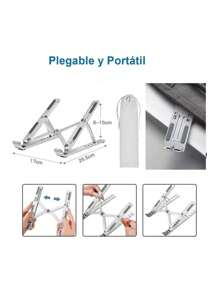 Soporte Portátil de Aluminio para Portátil Soporte de Ordenador Macbook Air Pro Accesorios Plegable Lap Top Ajustable Aluminio Soporte Para Laptop