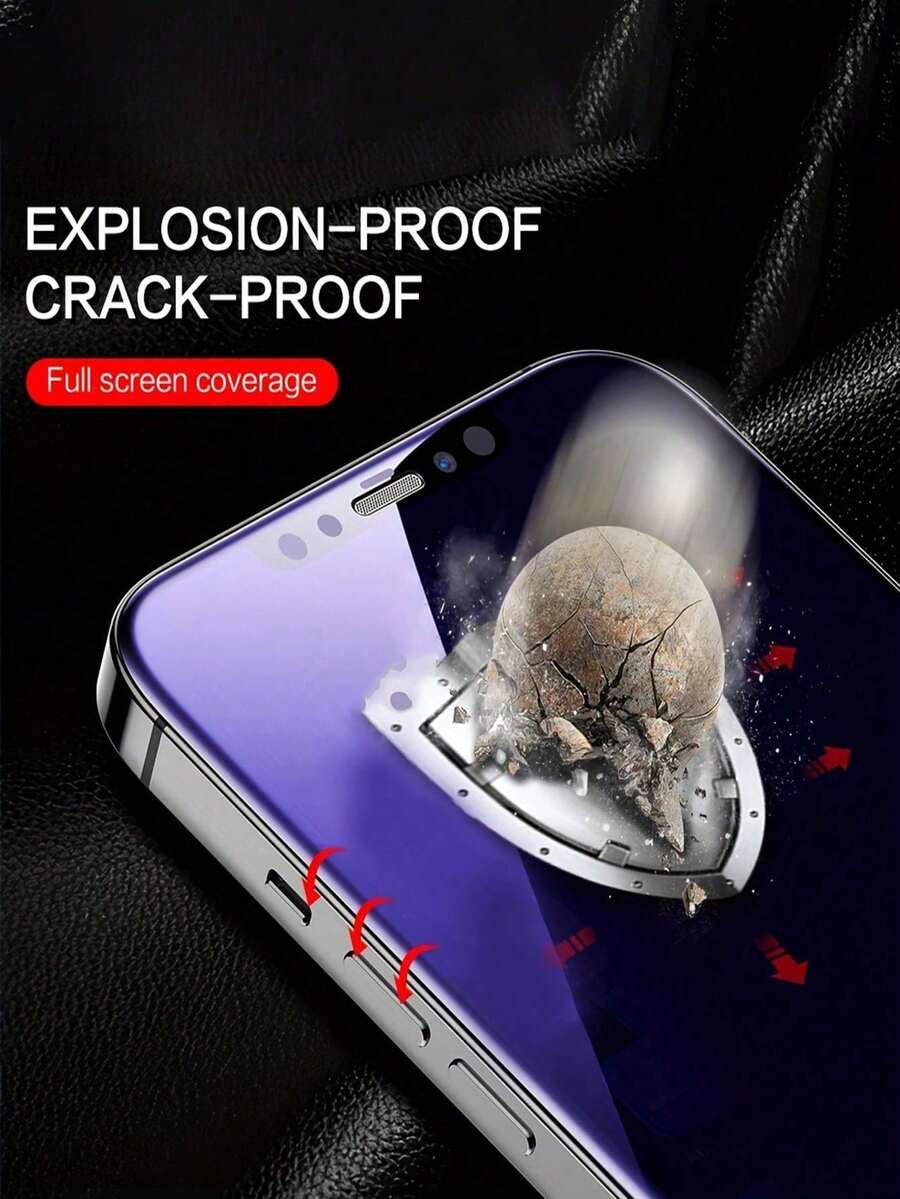 2 Pcs Privacy AntiBlue Light Screen Protector + 2 Pcs Camera Lens