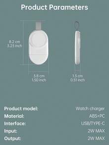 1 件兼容 Apple Watch 充电器便携式磁性 Apple Watch 无线充电器 - 白色 - 查看 11