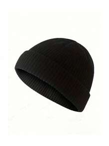 1 Pc Unisex Solid Knitted Beanie Cap, Y2K Style Knit Hat, Warm & Versatile For Skiing, Outdoor, Winter, Casual - Knitted Hat - View 18