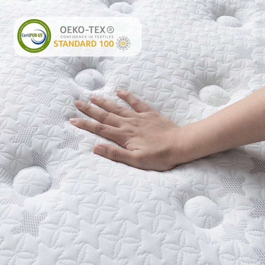 BedStory Full Queen King Size Mattress 14 Inch, Innerspring Hybrid