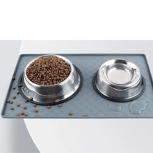 1 tấm lót bàn ăn bằng silicon chống thấm nước, chống trượt, dễ vệ sinh, thân thiện với mèo/chó, chống tràn - Nhiều màu - Xem 2