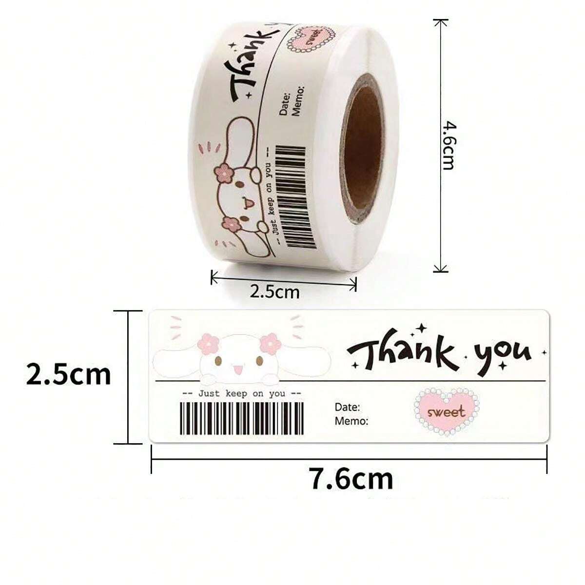 Sanrio 1pc Sanrio Bill Wind Seal Sticker 120PCS/ Roll Cute Cartoon
