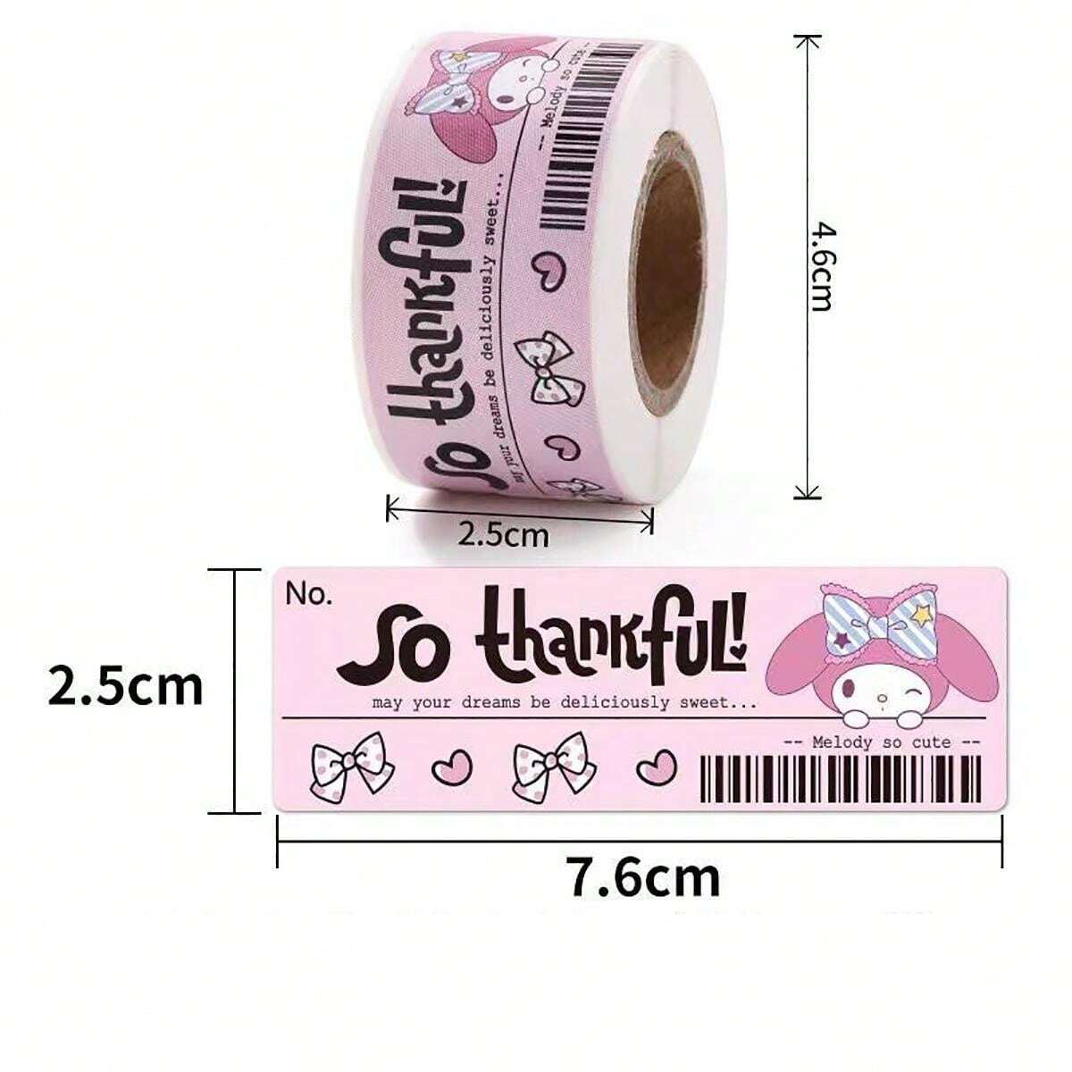 Sanrio 1pc Sanrio Bill Wind Seal Sticker 120PCS/ Roll Cute Cartoon