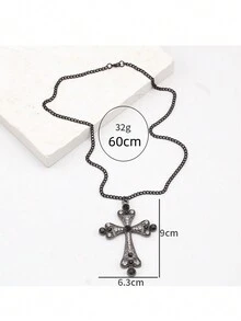 1 chiếc vòng cổ trang trí kim cương thánh giá tối giản - Mô hình chéo - Xem 4