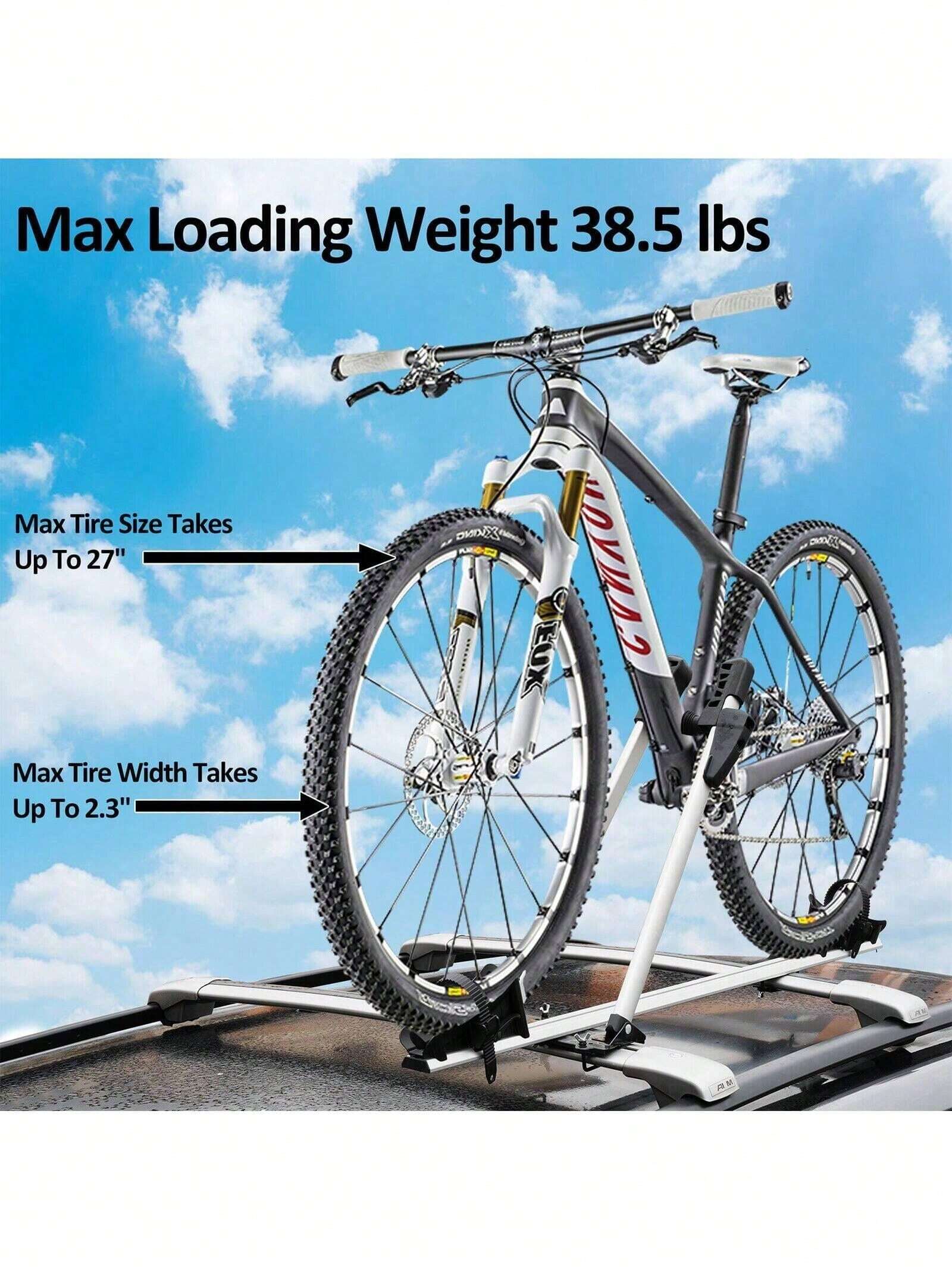 LUCKYERMORE LUCKYERMORE Universal Roof Mount Bike Rack With Foldable