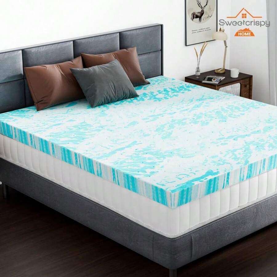 Sweetcrispy Home Furniture Mattress Topper Full Gel Memory Foam