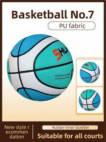 1 quả bóng rổ tiêu chuẩn cỡ 7, chất liệu PU nguyên hạt cao cấp, 12 lớp khâu tay chống trượt bền, độ kín khí cao, thích hợp cho người lớn, thanh thiếu niên và học sinh tập luyện, ngoài trời và trong nhà, mẫu mới - Nhiều màu - Xem 5