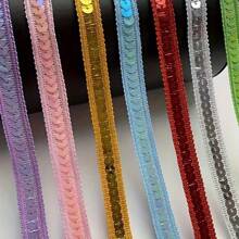 1 szt. 12 mm koronkowa lamówka z metalicznym brokatem, do sukni walentynkowej, szycia, kostiumów tanecznych, rękodzieła, pakowania prezentów, aksamitne naklejki do dekoracji odzieży, akcesoria do szycia DIY, dekoracja torby i spinki do włosów (bez papierowej karty)