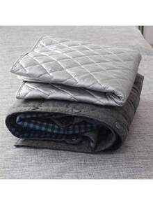 1 件便携式桌面蒸汽熨斗垫，折叠旅行熨烫毯，带磁性 - 灰色 - 查看 4