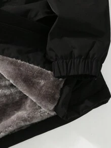 Men's Outdoor Sport Fashion Thermal Lined Hooded Jacket, Winter - màu đen - Xem 5