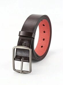 1 条新款男士针扣腰带，PU 皮革商务休闲腰带，年轻男士的时尚推荐配饰，休闲、学生、商务的时尚装饰 - 彩色 - 查看 3