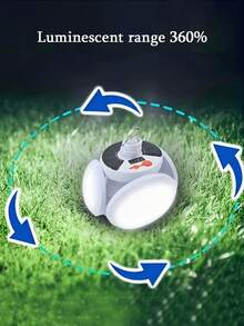 5 种模式可调光太阳能 LED 露营足球灯，实用家用应急节能灯，适用于户外露营帐篷，带挂钩和智能芯片控制，户外花园照明，适用于小路、庭院、露台 - 白色 - 查看 6