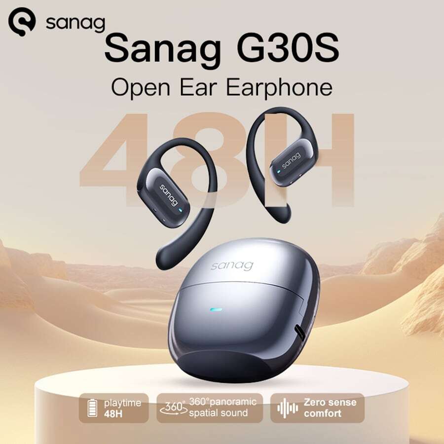 sanag Sanag G30S Wireless Earphone Open Ear Design Air Conduction Ear