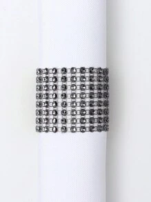 40/20/10 件闪闪发光的水钻餐巾环 - 餐桌的优质圣诞装饰点缀，非常适合为任何特殊场合增添光彩，如家庭装饰、结婚纪念日、房间装饰和餐桌装饰、万圣节、感恩节和圣诞节，送给朋友和邻居的礼物 - 彩色 - 查看 5