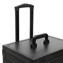 Rainaut Maleta De Maquillaje Profesional, Rolling Makeup Case, Salon Trolley Cart Beauty Facial Storage Travel Box +4keys, 6 Universal Wheels, Clear Storage Bag, Wide Opening, For Make-Up Artists - Black - View 11