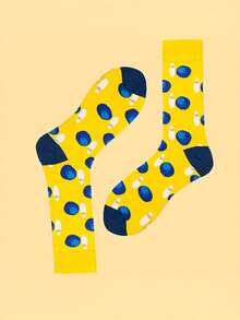 1 Đôi Tất Giữa Ống In Hình Bowling Thoải Mái Thoáng Khí Tất Trung Tính Tất Quà Tặng Câu Lạc Bộ Bowling - Nhiều màu - Xem 2