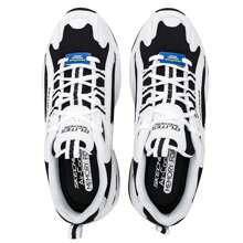 Skechers 男式 D'LITES 4.0 系带运动鞋 熊猫休闲运动鞋 - 白色/黑色 - 查看 3